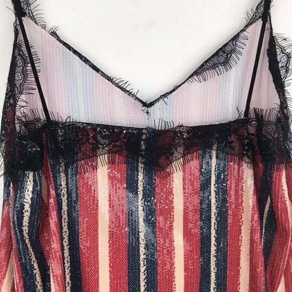 Zara Basic Sequin Patriotic Stripe Tank NEW - Picture 9 of 12